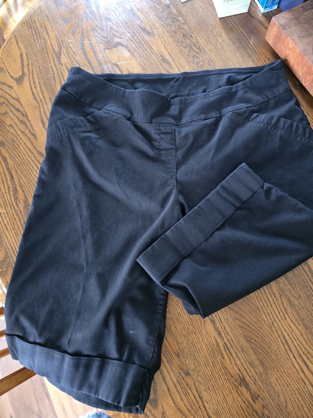 Black Fold-Cuff Shorts